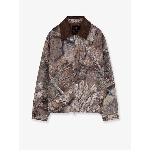 Represent Men Cotton Jacket With Real Tree Print